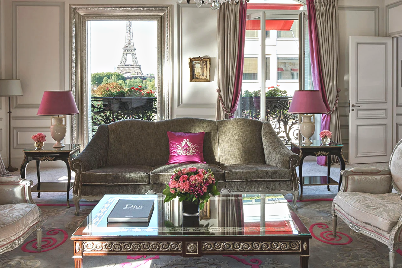 Eiffel Suite at Hotel Plaza Athenee as seen in Emily in Paris